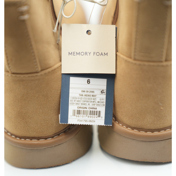 Universal Thread-Women's tan faux suede memory foam size zip boots size 6 - Picture 6 of 8